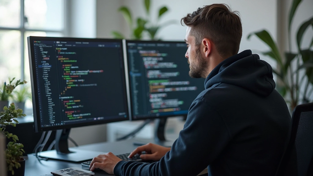 Code editor scherm met CSS media queries voor responsieve breakpoints en flexbox layout eigenschappen zichtbaar